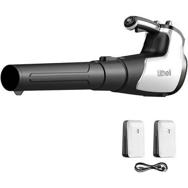 Litheli 40V(2x20V) 560CFM Brushless Leaf Blower, Electric Leaf Blowers Battery Powered for Blowing L