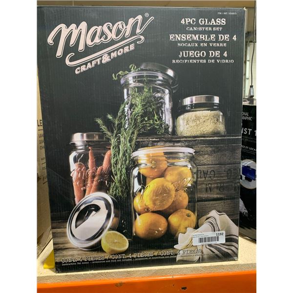 Mason Craft & More 4 Pc Glass Canister Set