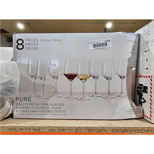 Pure 8 Pc All Purpose Wine Glasses