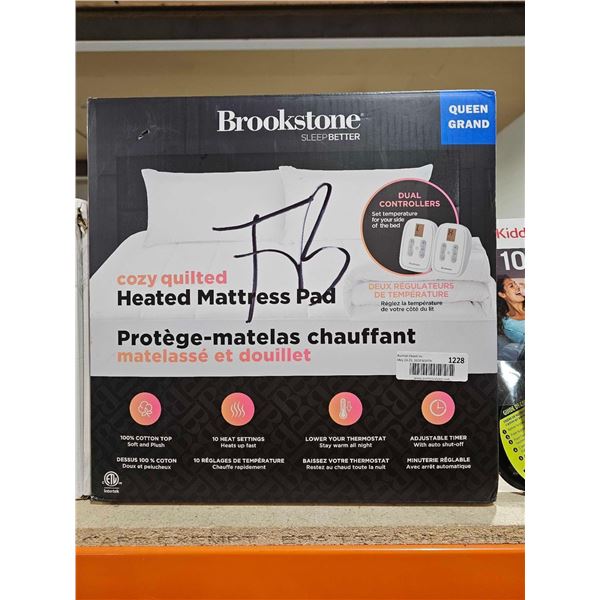 Brookstone Queen Size Heated Mattress Pad