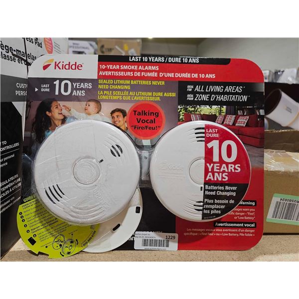 Kidde 2 Pack 10-Year Smoke Alarm Set