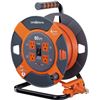Image 1 : Link2Home Cord Reel 80 ft. Extension Cord 4 Power Outlets – 14 AWG SJTW Cable. Heavy Duty H
