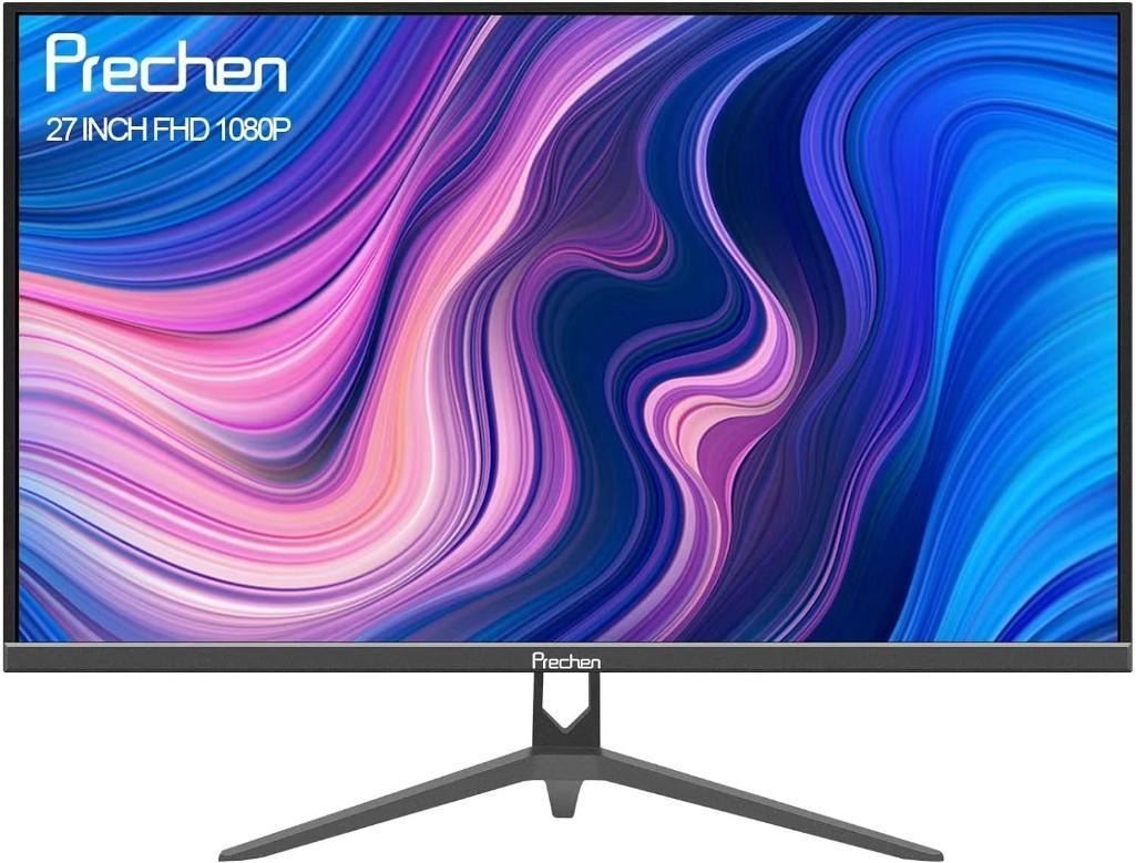Prechen 27 Inch 3-Sided Frameless FHD 1080P Computer Monitor, Business ...
