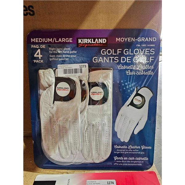 Kirkland - Medium 4 Pack Golf Gloves