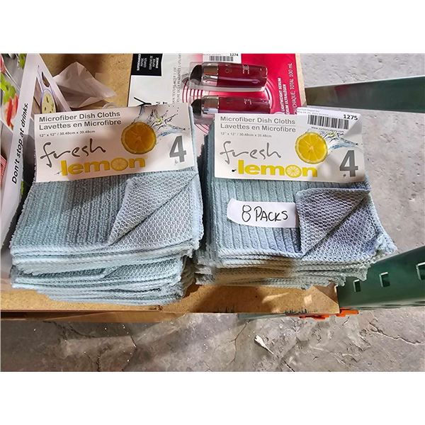 Lot of 8- 4 packs  - Fresh Lemon Dish cloths