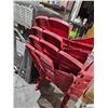 Image 3 : Lot of 4 Gracious Living Contour Adirondack Chairs - Red