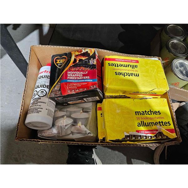 Lot of Assorted Fire Starting Supplies