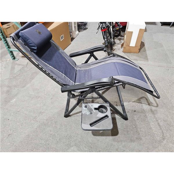 TIMBER RIDGE Zero Gravity Polyester Chair Oversized Recliner 350lbs Capacity Patio Lounge Chair Padd