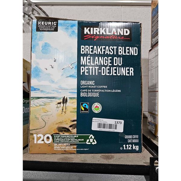 Kirkland Breakfast Blend K-Cup Coffee Pods 120 Count