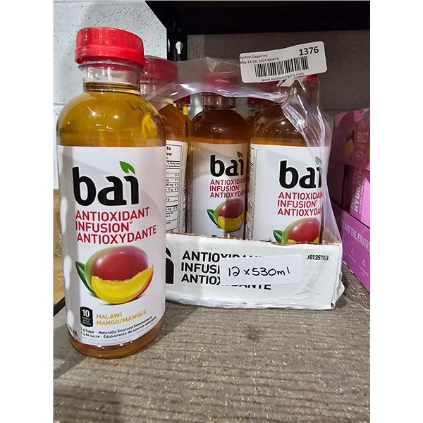 Bai Antioxidant Infusion Malawi Mango Beverage 12x530ml