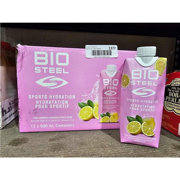 Bio Steel Sports Hydration Drink Pink Lemonade  12x500ml