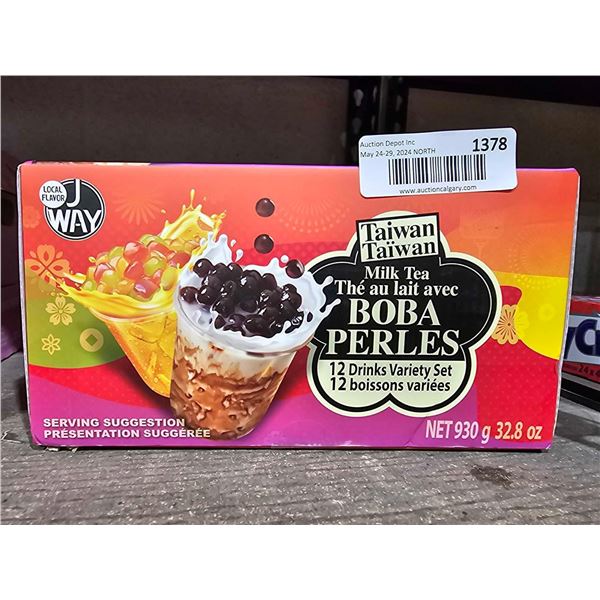 J-Way Milk Tea Boba 12 Drink Variety Pack