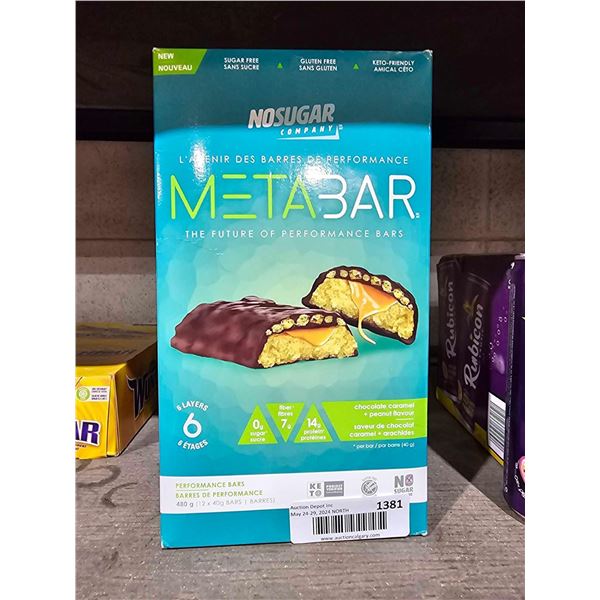 Metabar No Sugar Snack Bars 12x40g