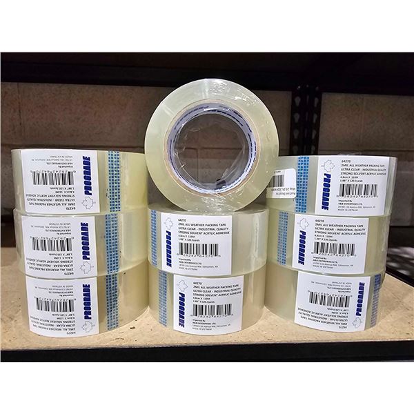 Lot of 6 Rolls Prograde 2 Mil All Weather Packing Tape