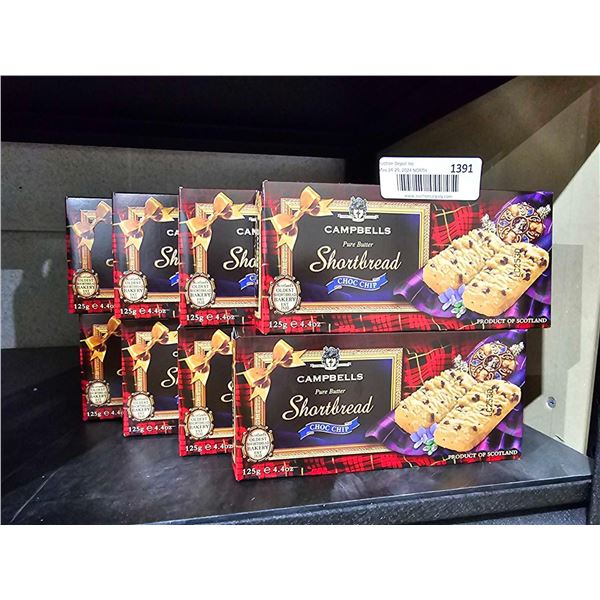 Campbells Pure Butter Shortbread Choc Chip 8 x 125g