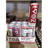 Image 1 : ZOA Cherry Limeade Zero sugar energy drinks 12 x 355ml