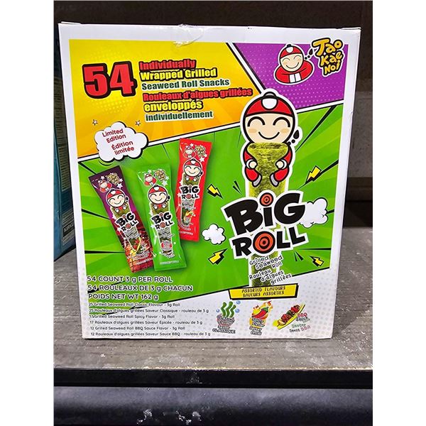 Big Roll Assorted Flavor Seawead Snacks 54 Count