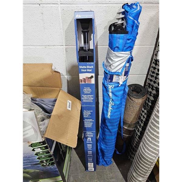 Evergreen Matte Black Adjustable 38-108" Curtain Rod