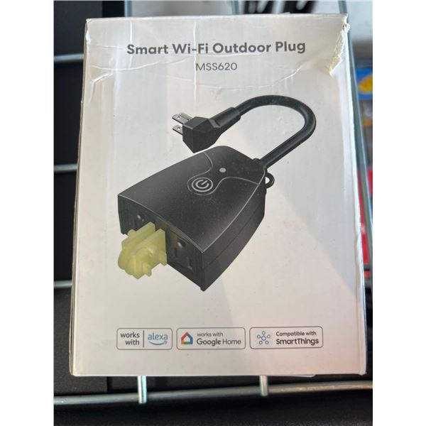 Smart Wi-Fi outdoor plug, compatible with Amazon Alexa and Google Home