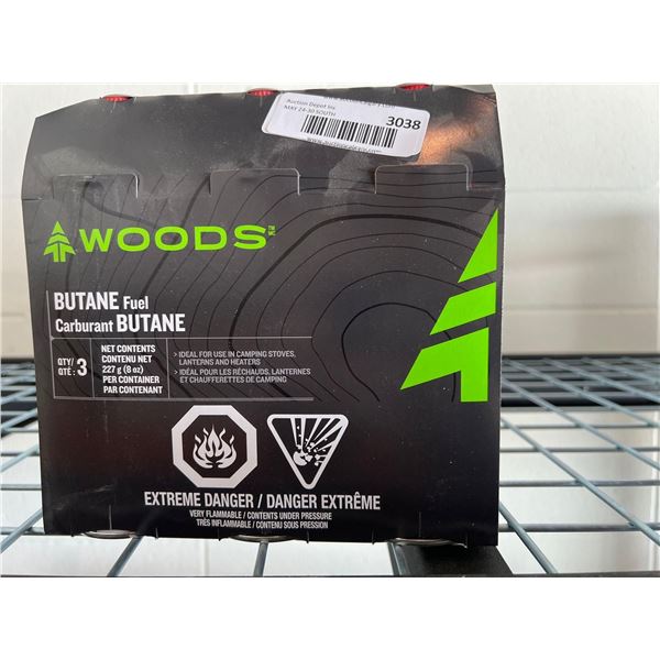 Woods butane fuel 3x227g