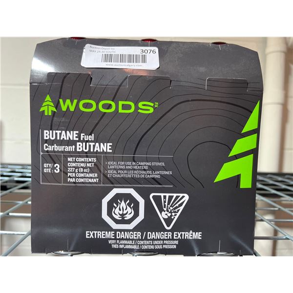 Woods butane fuel 3x227g