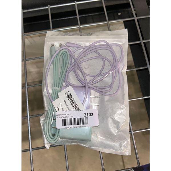 Pack of 2 iPhone USB-c charging blocks and cables