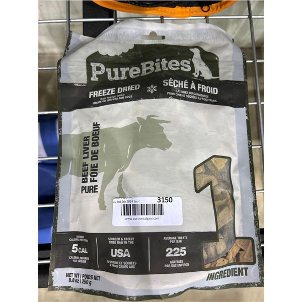 Pure Bites freeze dried beef liver dog treats 250g