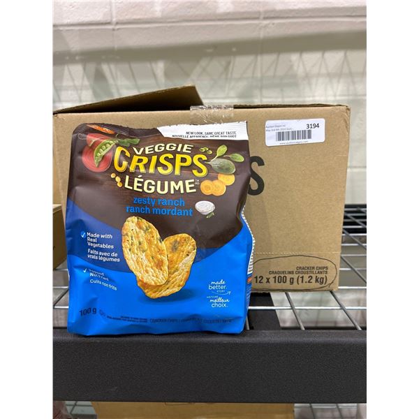 Dare zesty ranch veggie crisp snacks 12x100g
