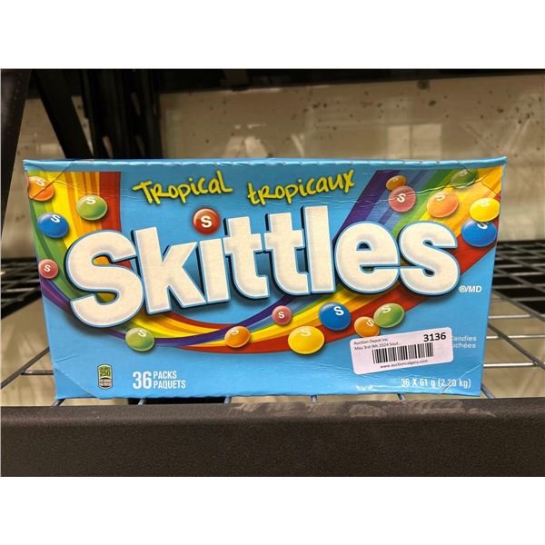 Skittles tropical fruit flavor candy 36x61g