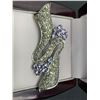 Image 3 : Natural zemerald Multi Stone 5.05 Carats Broach set in .925 Silver with Appraisal $675.00