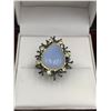 Image 1 : Natural Rare Chalcedony 8.36 Carat Cluster Family Ring .925 Silver with Appraisal $1400.00