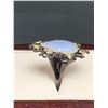 Image 2 : Natural Rare Chalcedony 8.36 Carat Cluster Family Ring .925 Silver with Appraisal $1400.00
