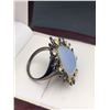 Image 3 : Natural Rare Chalcedony 8.36 Carat Cluster Family Ring .925 Silver with Appraisal $1400.00