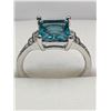 Image 2 : Princess Cut Filagree Design 1.1 Carat Solitaire Topaz Ring