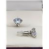 Image 2 : Classic Round Cut Brilliant 1.0 carat Solitaire Stud Earring Set