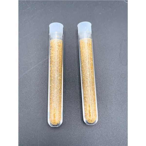 Large Vials of Golden Flake material - LOT of 2