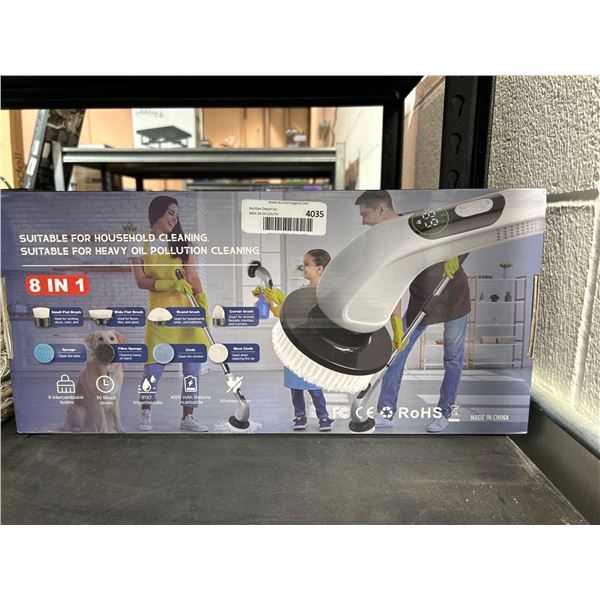 8 in 1 multi purpose electric scrubbing brush