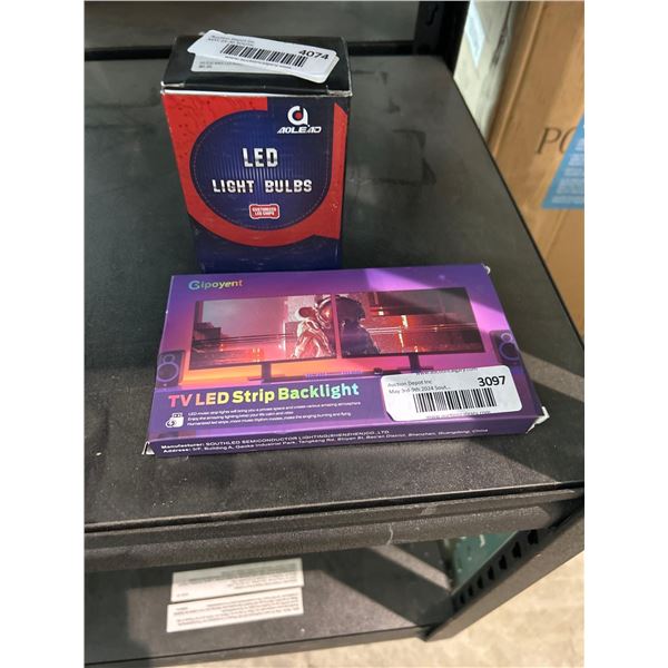 Combo lot of LED tv backlight strip and LED light bulbs