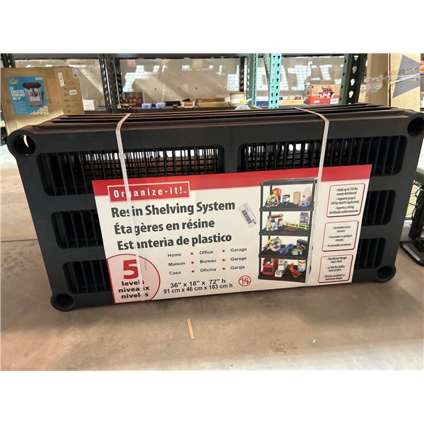 Organize-it! resin shelving system 91cm x 46cm x 183cm tall
