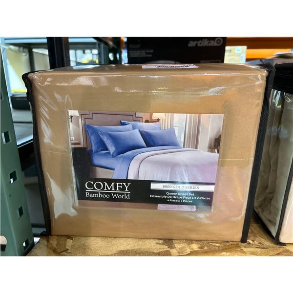 Comfy Bamboo World 8800 gold series Queen size sheet set