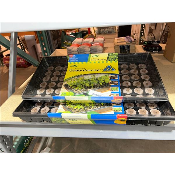 Jiffy professional greenhouse plant trays, holds up to 72 plants per tray. Lot of 2 trays