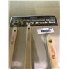 Image 2 : Combo lot of PX professional series 3 piece paint brush set and 3 Sentinel multi purpose clear plast