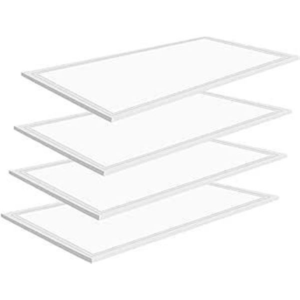 2x4 LED Flat Panel Light,4 Pack,7800lm, 5000K Daylight White Drop Ceiling Panel Light,0-10V Dimmable