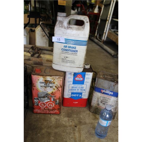 Air brake conditioner, camping fuel, brake fluid,