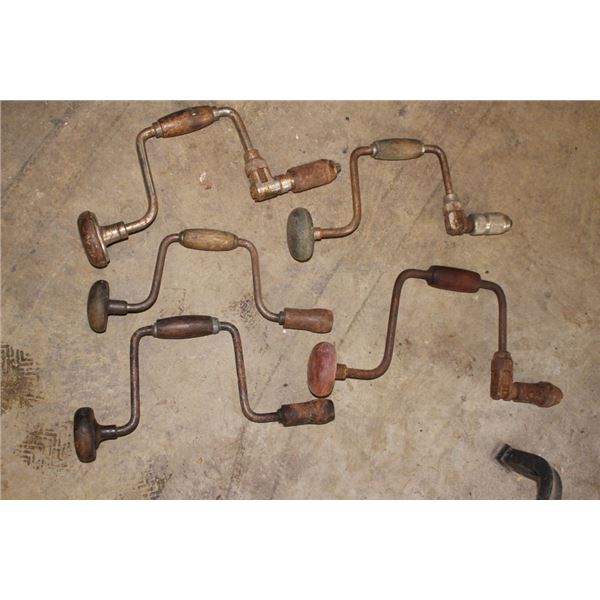 Vintage hand crank drills