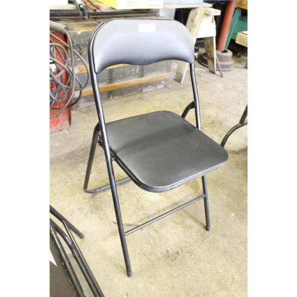 4-Black metal folding chair