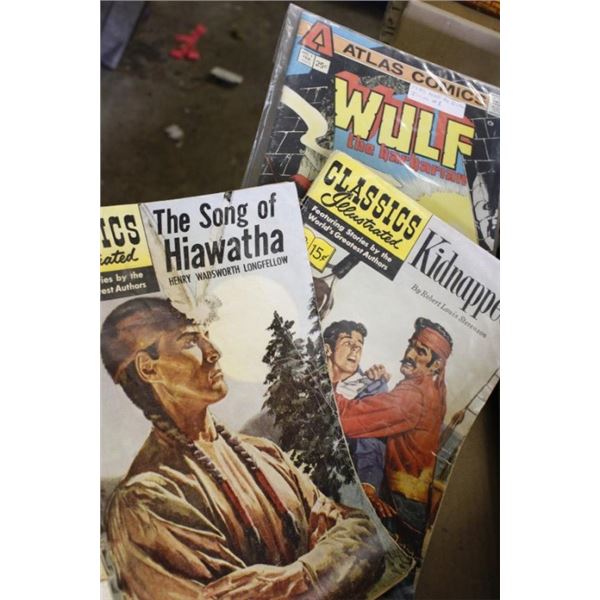 Vintage comics, classics illustrated magazines