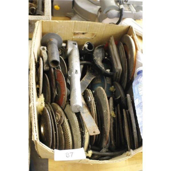 2 angle grinders, sanding discs, sanding   discs,