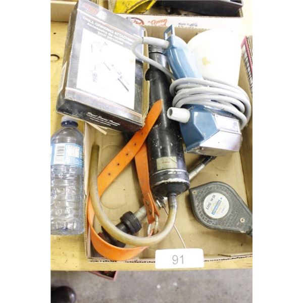 Grease gun, chalk line, electric paint gun,