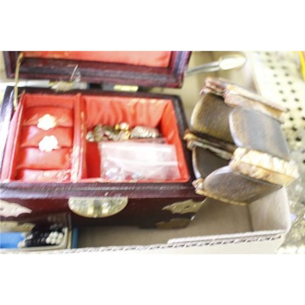 Collection of jewelry, christmas lights